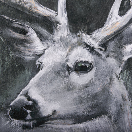 Animal Portrait IV (Deer) by Mercana Studio Hand Embellished Framed Art Print Matted under Glass by Mercana at Eve Furniture