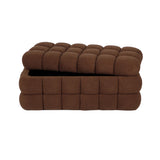 Anita 39" Faux Shearling Storage Bench With Reversible Tray Top by TOV Furniture at Eve Furniture