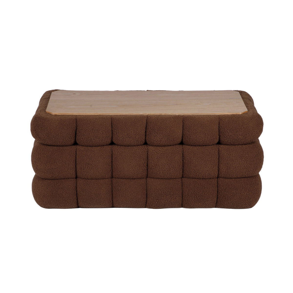 Anita 39" Faux Shearling Storage Bench With Reversible Tray Top by TOV Furniture at Eve Furniture