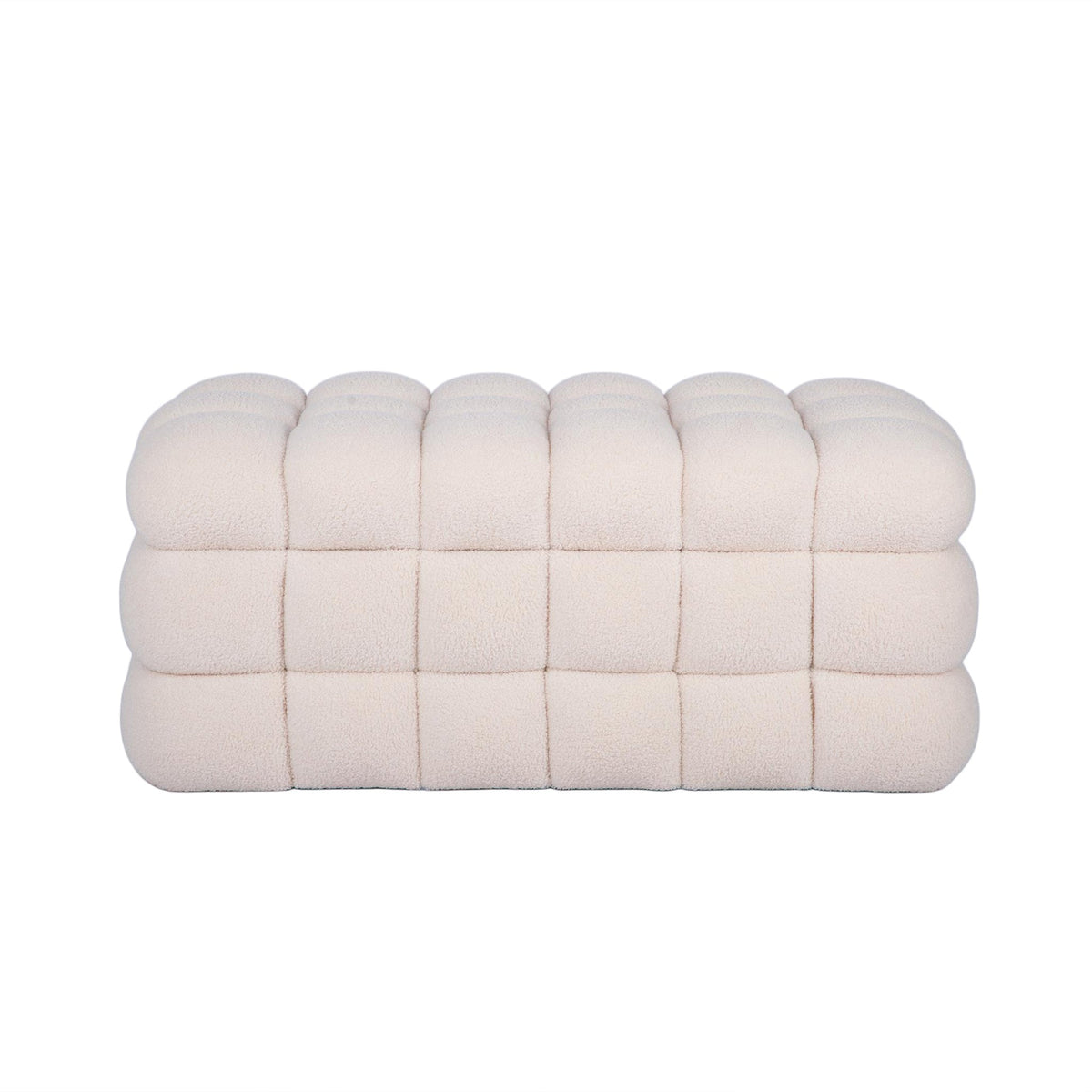 Anita 39" Faux Shearling Storage Bench With Reversible Tray Top by TOV Furniture at Eve Furniture
