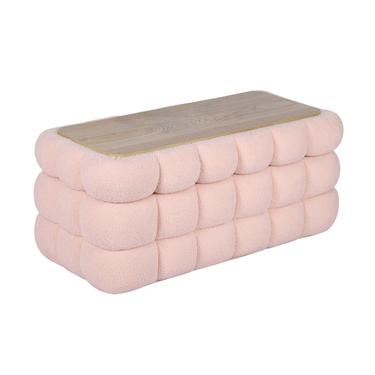 Anita 39" Faux Shearling Storage Bench With Reversible Tray Top by TOV Furniture at Eve Furniture