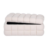Anita 39" Faux Shearling Storage Bench With Reversible Tray Top by TOV Furniture at Eve Furniture