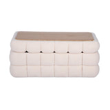 Anita 39" Faux Shearling Storage Bench With Reversible Tray Top by TOV Furniture at Eve Furniture