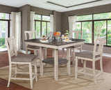 Ann Antique White/Gray 5-Piece Counter Ht. Table Set by Furniture of America at Eve Furniture