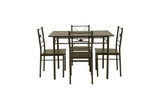 Anna Dark Bronze 5-Piece Rectangular Dining Set