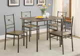 Anna Dark Bronze 5-Piece Rectangular Dining Set