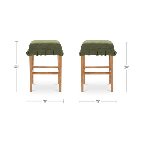 Anna Green/Walnut Counter Stool by MOES at Eve Furniture