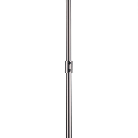 Anna Hanging Gun-Metal w/ Clear Glass Rods Six Bulb Chandelier by Mercana at Eve Furniture