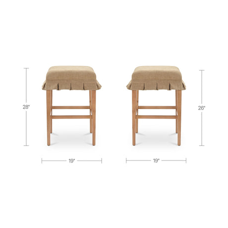 Anna Light Brown/Walnut Counter Stool by MOES at Eve Furniture