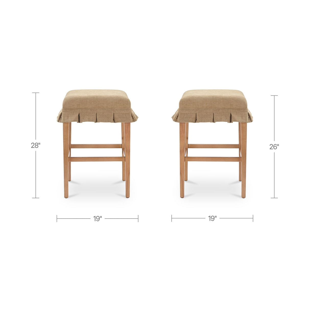 Anna Light Brown/Walnut Counter Stool by Moe's Home at Eve Furniture