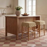 Anna Light Brown/Walnut Counter Stool by Moe's Home at Eve Furniture