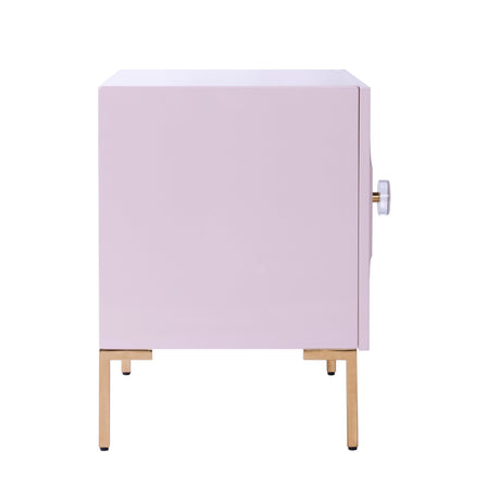 Anna Pink Lacquer Side Table by TOV Furniture at Eve Furniture