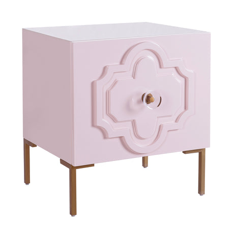 Anna Pink Lacquer Side Table by TOV Furniture at Eve Furniture