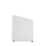 Anna Round Faux Leather Dining Armchair in Cream by Manhattan Comfort at Eve Furniture