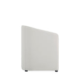 Anna Round Faux Leather Dining Armchair in Light Stone Grey by Manhattan Comfort at Eve Furniture