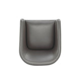 Anna Round Faux Leather Dining Armchair in Pewter by Manhattan Comfort at Eve Furniture