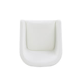 Anna Round Faux Leather Dining Chair in Cream (set of 2) by Manhattan Comfort at Eve Furniture