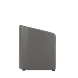 Anna Round Faux Leather Dining Chair in Pewter (set of 2) by Manhattan Comfort at Eve Furniture