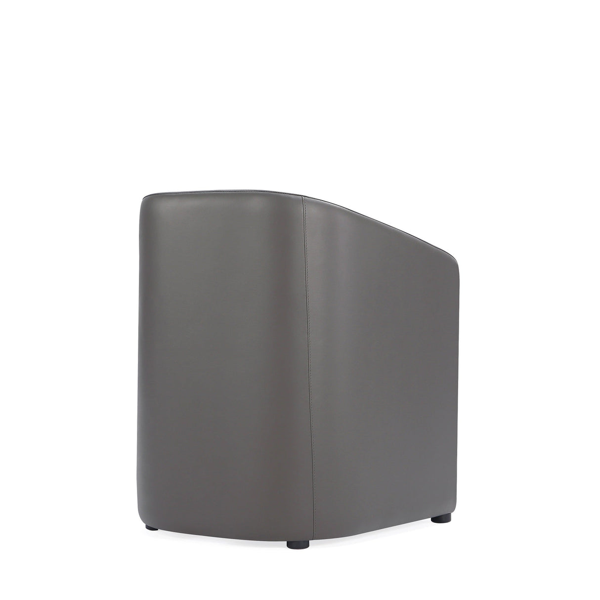 Anna Round Faux Leather Dining Chair in Pewter (set of 2) by Manhattan Comfort at Eve Furniture