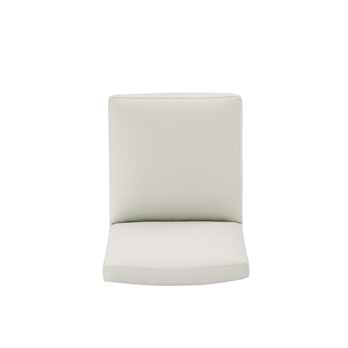 Anna Square Faux Leather Armless Dining Chair in Light Stone Grey (set of 2) by Manhattan Comfort at Eve Furniture