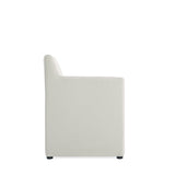 Anna Square Faux Leather Dining Arm Chair in Light Stone Grey (set of 2) by Manhattan Comfort at Eve Furniture