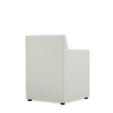 Anna Square Faux Leather Dining Arm Chair in Light Stone Grey (set of 2) by Manhattan Comfort at Eve Furniture