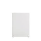 Anna Square Faux Leather Dining Armchair in Cream by Manhattan Comfort at Eve Furniture