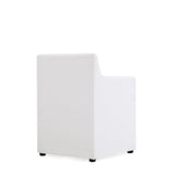 Anna Square Faux Leather Dining Armchair in Cream (set of 2) by Manhattan Comfort at Eve Furniture
