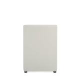 Anna Square Faux Leather Dining Armchair in Light Stone Grey by Manhattan Comfort at Eve Furniture