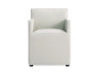 Anna Square Faux Leather Dining Armchair in Light Stone Grey by Manhattan Comfort at Eve Furniture