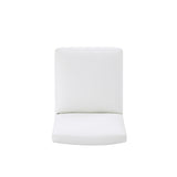 Anna Square Faux Leather Dining Chair in Cream by Manhattan Comfort at Eve Furniture