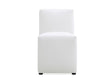 Anna Square Faux Leather Dining Chair in Cream by Manhattan Comfort at Eve Furniture