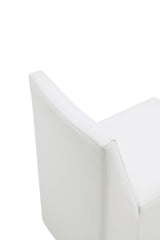 Anna Square Faux Leather Dining Chair in Cream (set of 2) by Manhattan Comfort at Eve Furniture