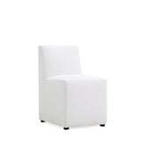 Anna Square Faux Leather Dining Chair in Cream (set of 2) by Manhattan Comfort at Eve Furniture