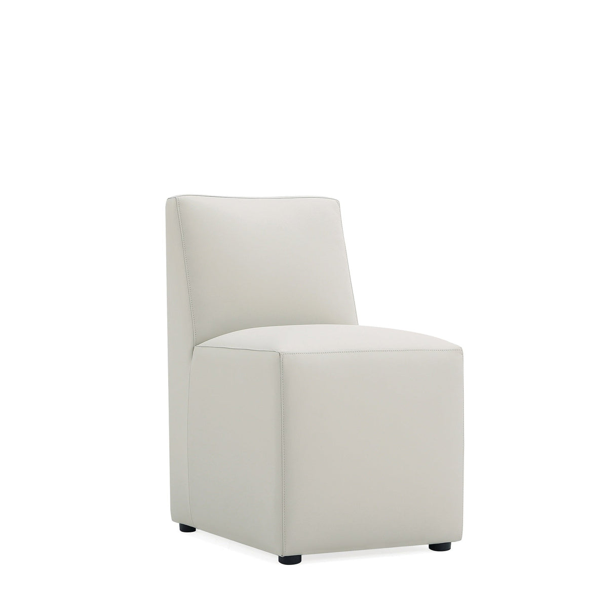 Anna Square Faux Leather Dining Chair in Light Stone Grey by Manhattan Comfort at Eve Furniture
