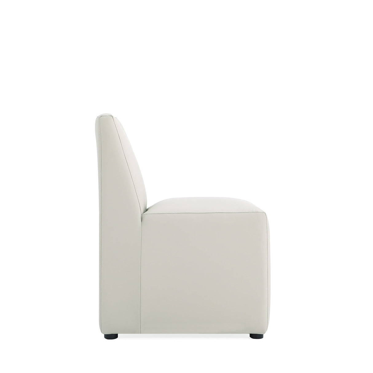 Anna Square Faux Leather Dining Chair in Light Stone Grey by Manhattan Comfort at Eve Furniture