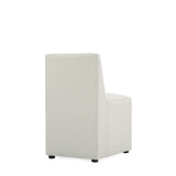 Anna Square Faux Leather Dining Chair in Light Stone Grey by Manhattan Comfort at Eve Furniture