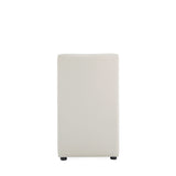Anna Square Faux Leather Dining Chair in Light Stone Grey by Manhattan Comfort at Eve Furniture