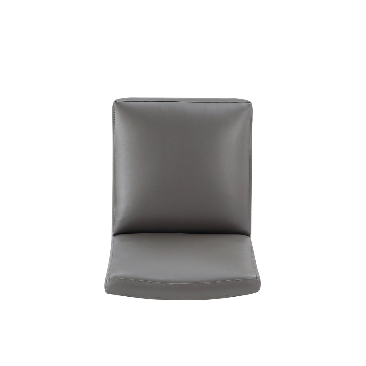 Anna Square Faux Leather Dining Chair in Pewter by Manhattan Comfort at Eve Furniture