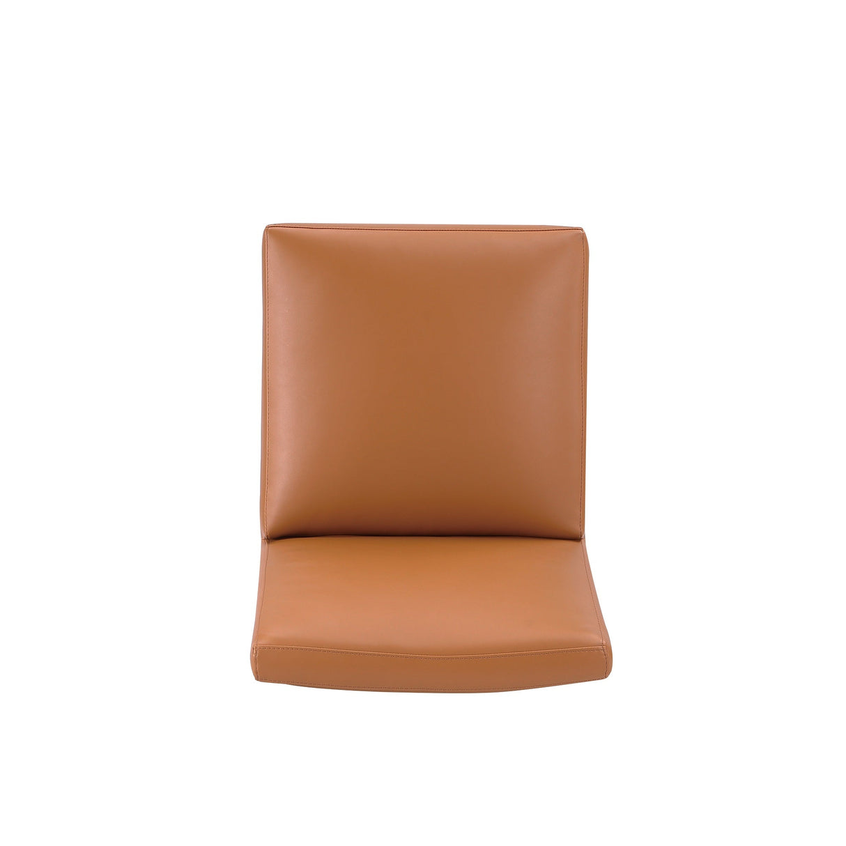 Anna Square Faux Leather Dining Chair in Saddle by Manhattan Comfort at Eve Furniture