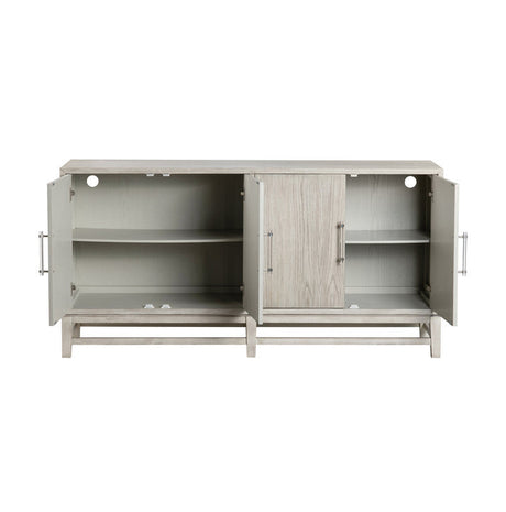 Annabelle Cream/Brown 4 Door Sideboard by Crestview at Eve Furniture