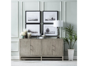 Annabelle Cream/Brown 4 Door Sideboard by Crestview at Eve Furniture