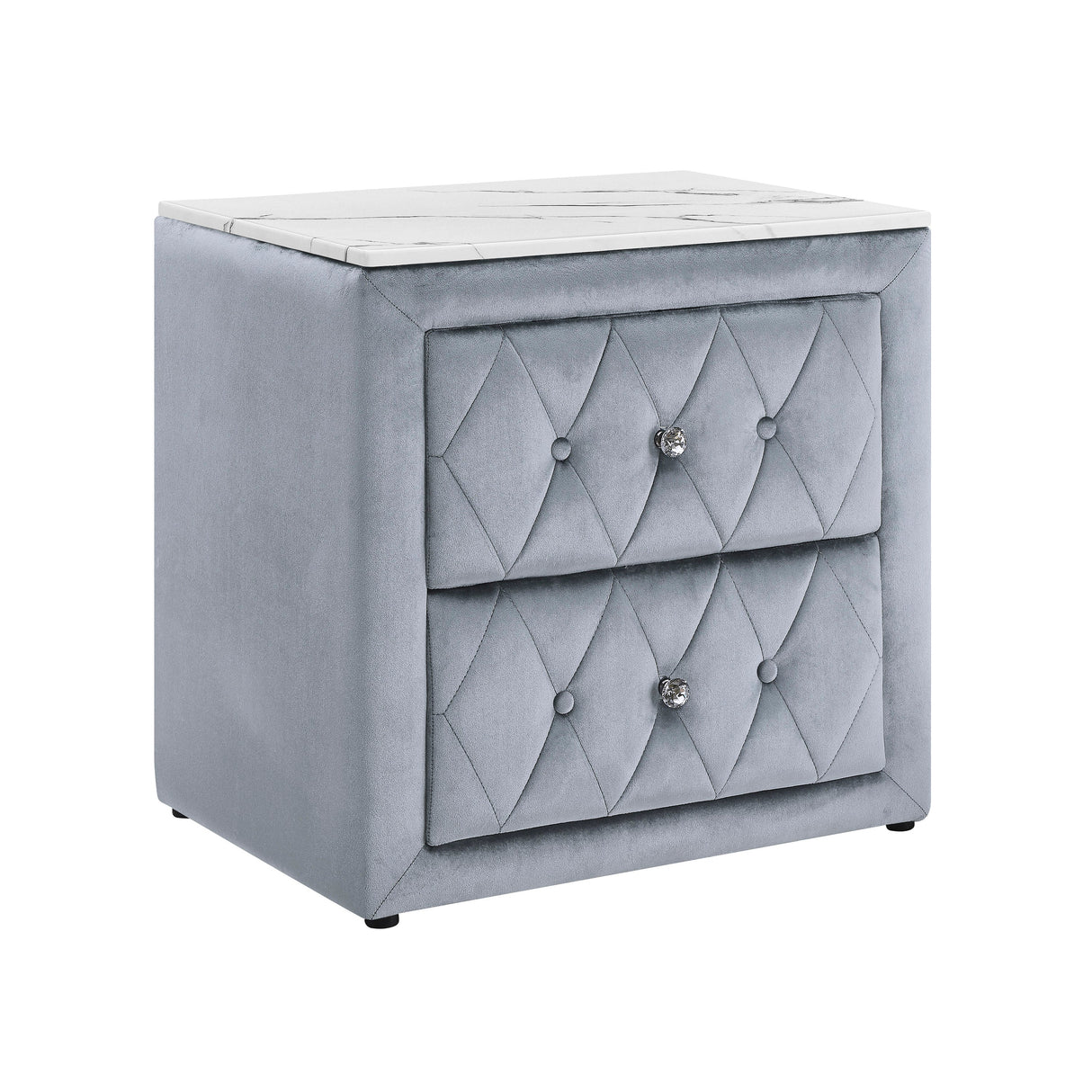 Annabelle Gray Nightstand by Crown Mark at Eve Furniture