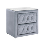 Annabelle Gray Nightstand by Crown Mark at Eve Furniture