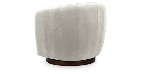 Annbury Light Beige Swivel Accent Chair by Ashley at Eve Furniture