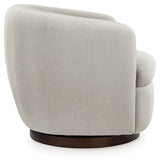 Annbury Light Beige Swivel Accent Chair by Ashley at Eve Furniture