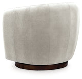 Annbury Light Beige Swivel Accent Chair by Ashley at Eve Furniture