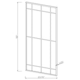 Annetta Black Rectangular Window Pane Wall Mirror by Coaster at Eve Furniture