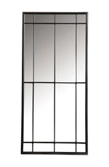 Annetta Black Rectangular Window Pane Wall Mirror by Coaster at Eve Furniture