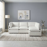 Annex Beige 4-Piece Chenille Modular Sectional by Homelegance at Eve Furniture